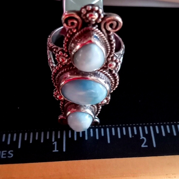 BALI LEGACY LARIMAR 3 STONE RING - Picture 7 of 10